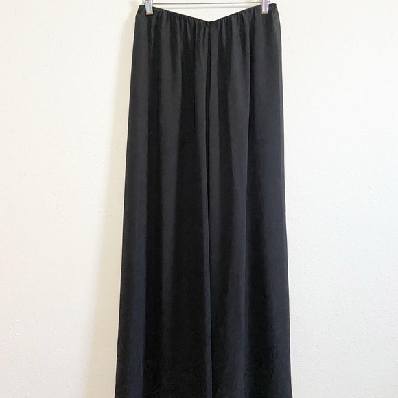Vintage black chiffon wide leg pants - Picture 3 of 6